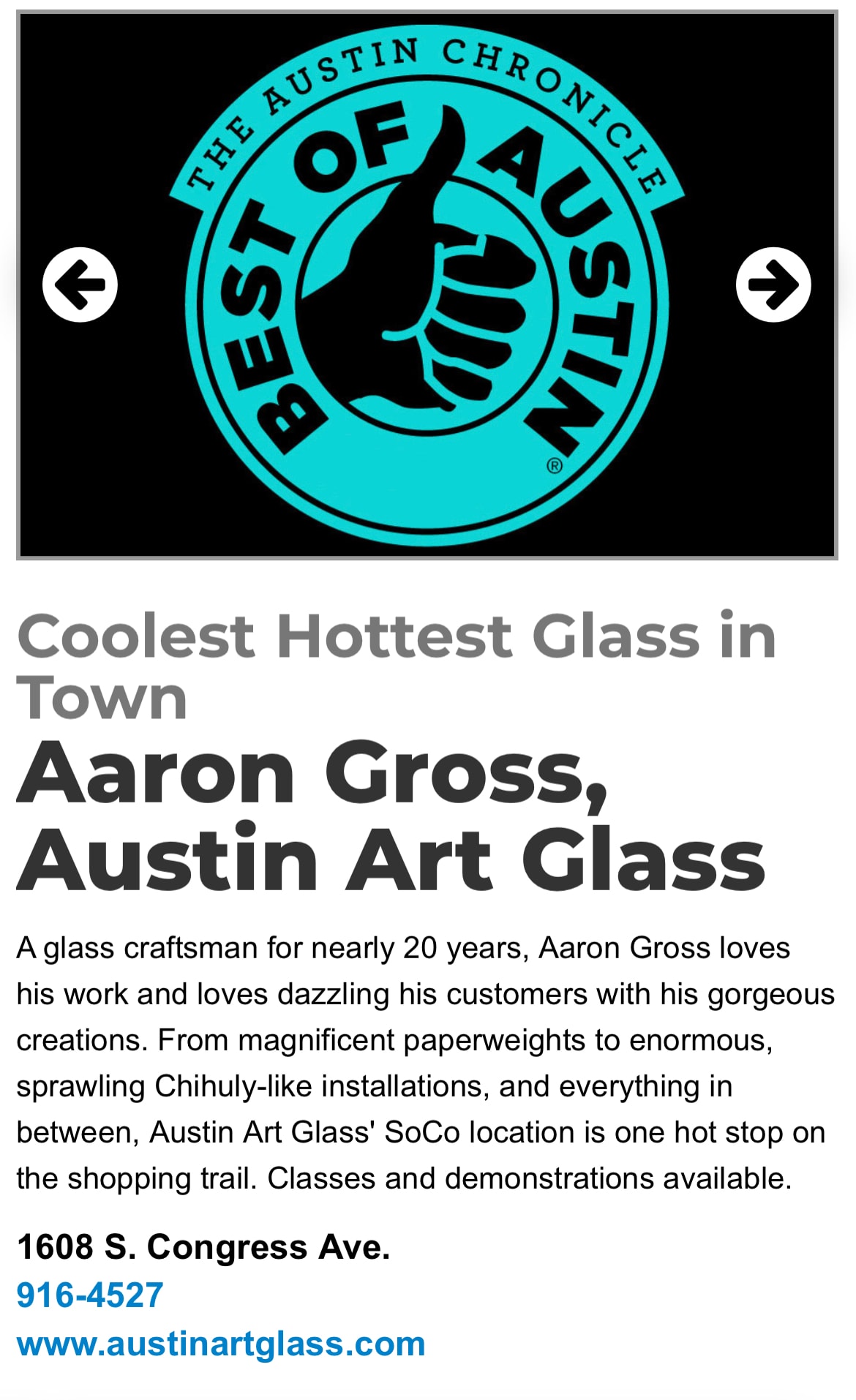 Best of Austin Chronicle — Aaron Gross