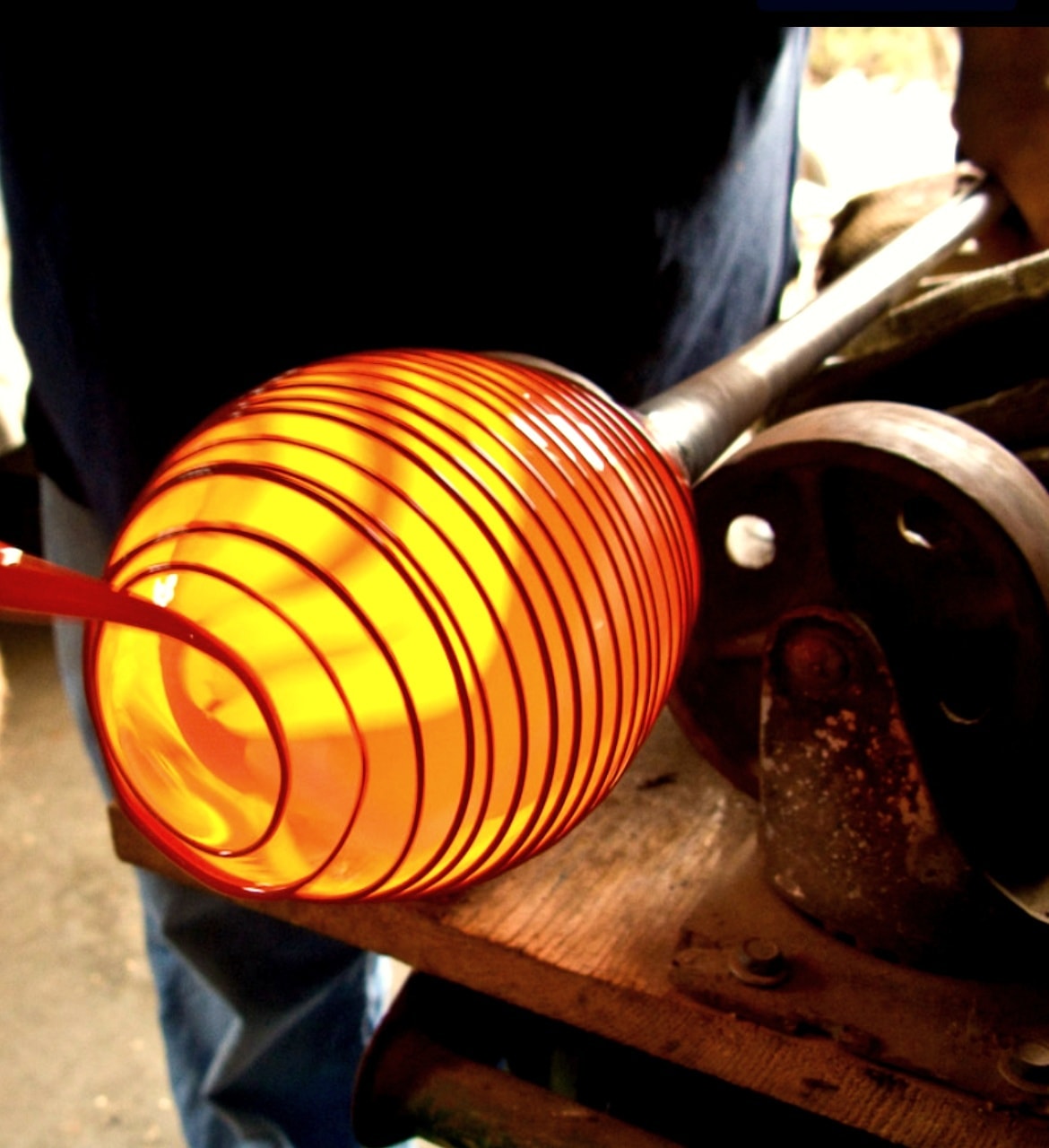 Cane glassblowing technique