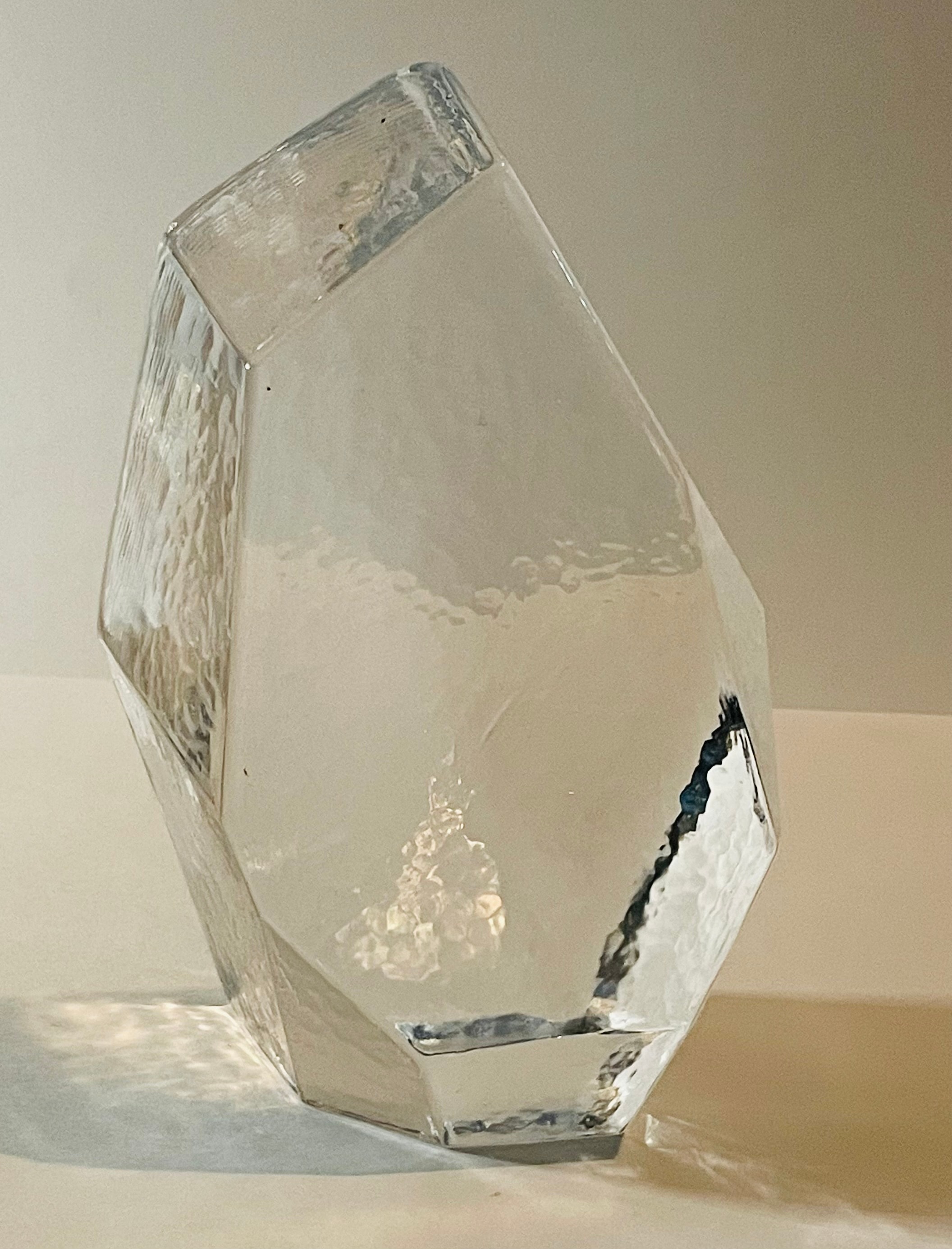 Crystal formation glass sculpture
