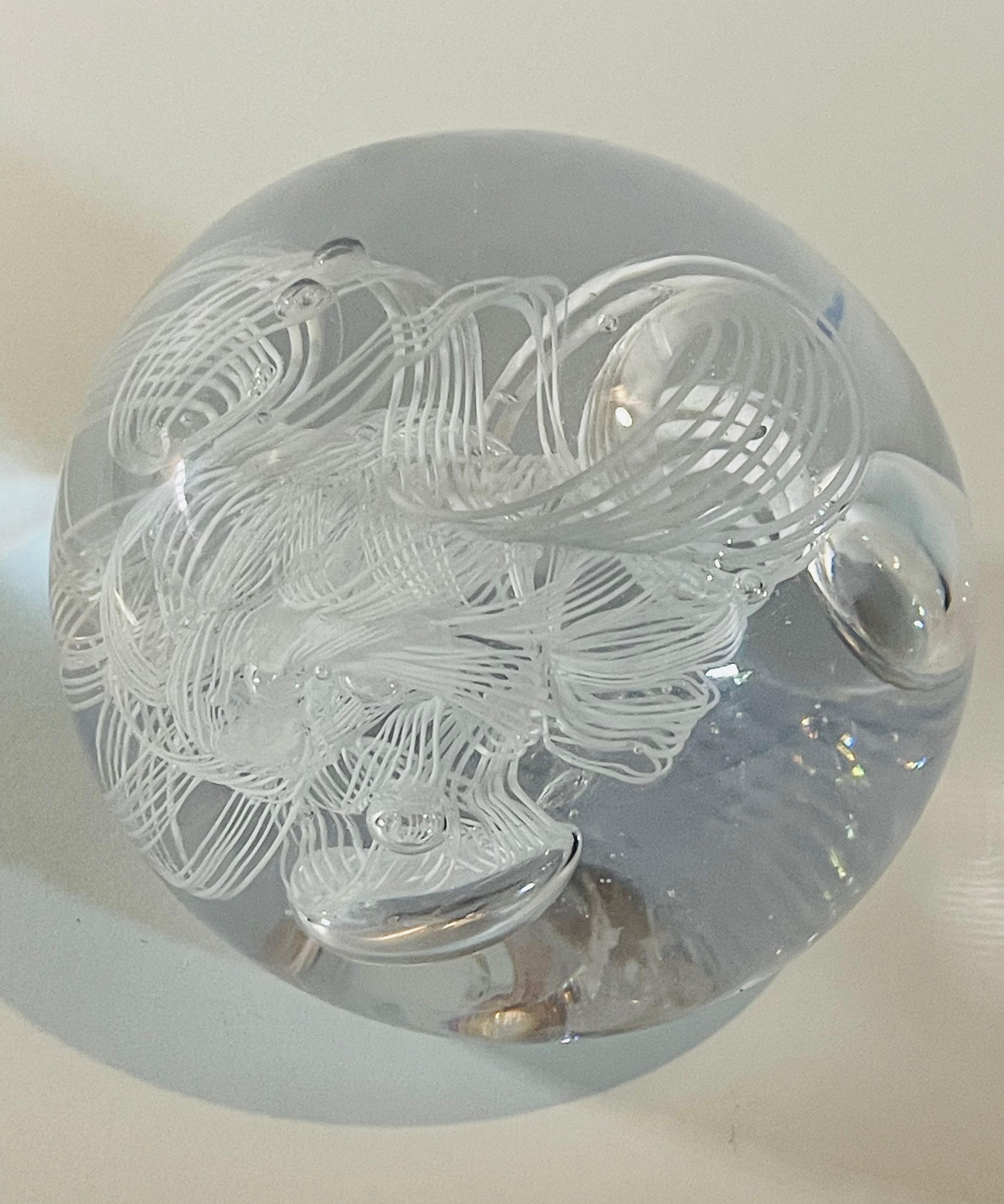 Nautilus paperweight glass sculpture