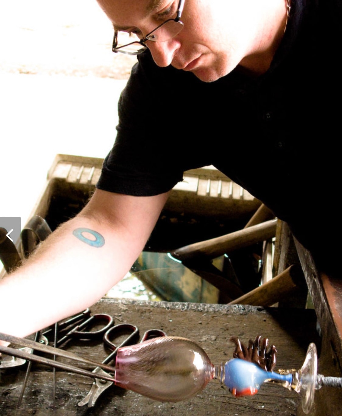 Aaron Gross — master glassblower and founder of Texas Mobile Glassblowing